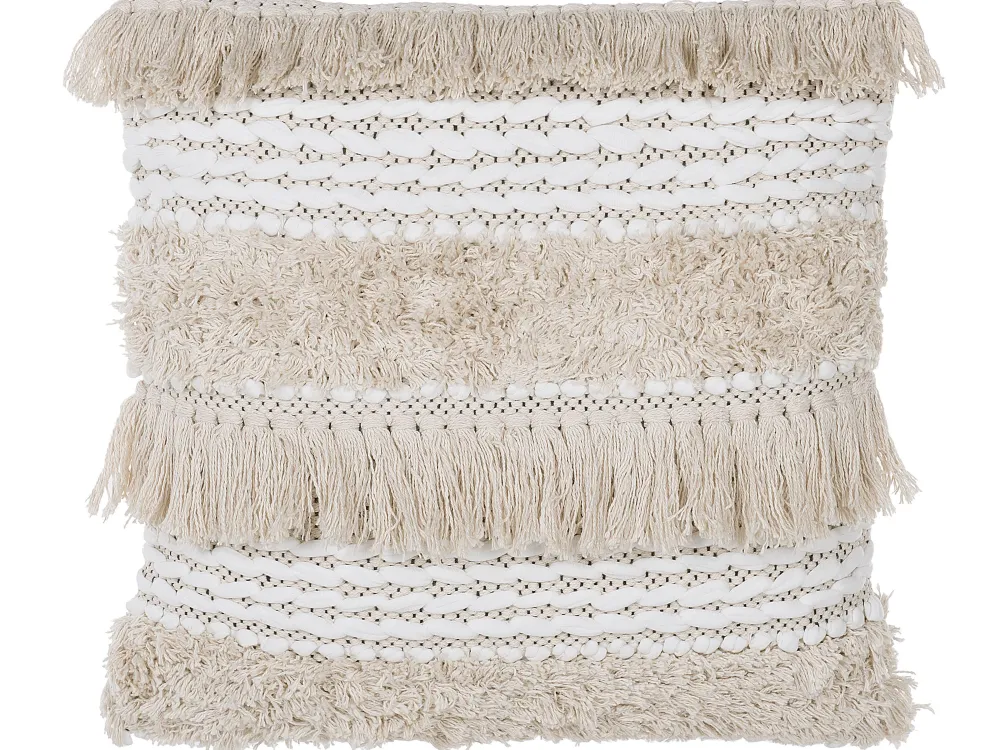 Tekstiilit<Beliani Koristetyyny Beige Kirjailtu 45 X 45 Cm 2 Kpl Villur