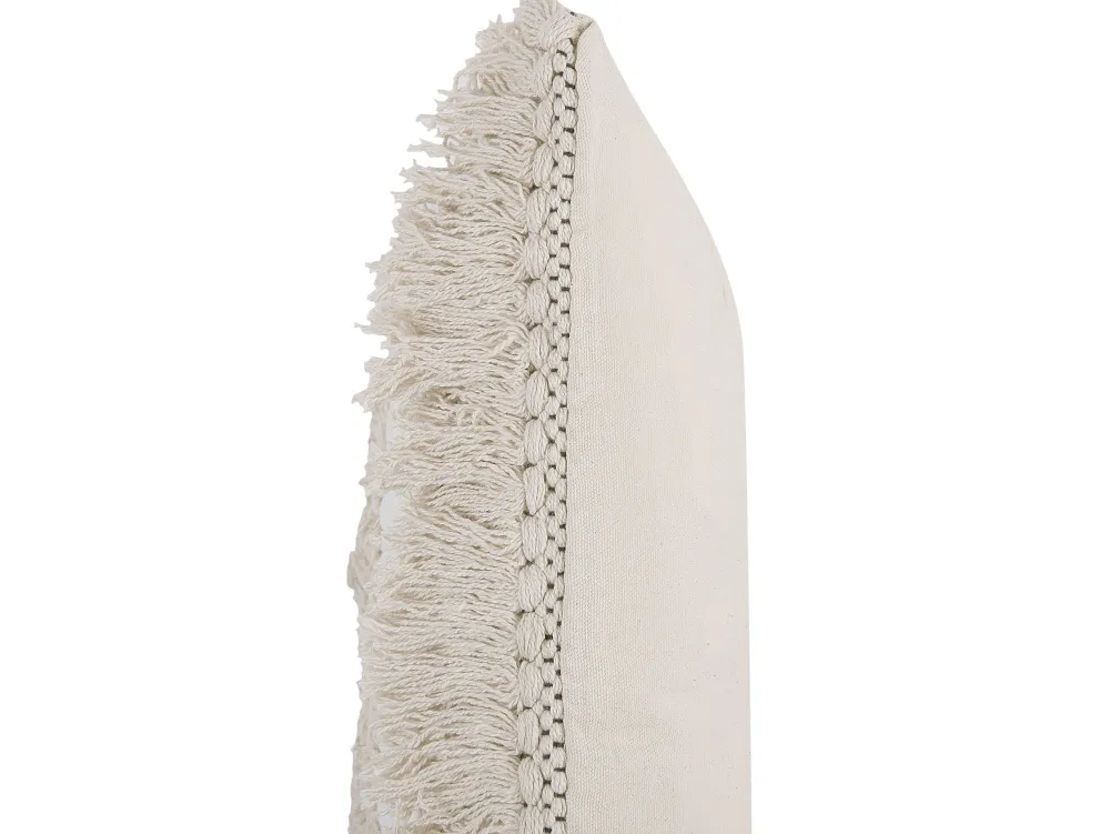 Tekstiilit<Beliani Koristetyyny Beige Kirjailtu 45 X 45 Cm 2 Kpl Villur