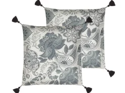 Cheap Beliani Koristetyyny Beige/Harmaa 45 X 45 Cm 2 Kpl Blechnum