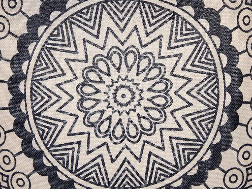 Best Sale Beliani Koristetyyny Beige/Musta 45 X 45 Cm 2 Kpl Agrimony