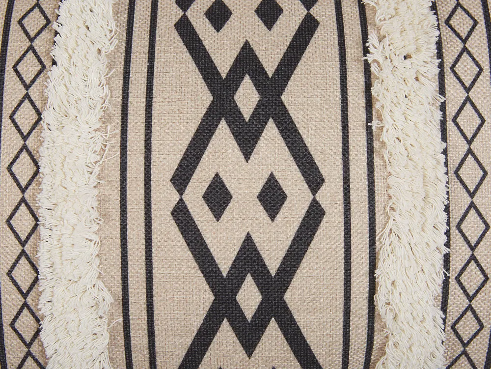 Store Beliani Koristetyyny Beige/Musta 30 X 50 Cm 2 Kpl Pulmonaria