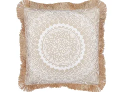 Tekstiilit<Beliani Koristetyyny Beige/Valkoinen 45 X 45 Cm 2 Kpl Geranium