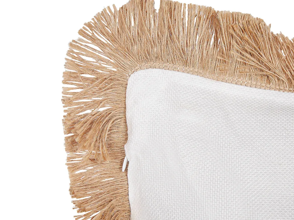 Sale Beliani Koristetyyny Beige/Valkoinen 45 X 45 Cm Agrimony