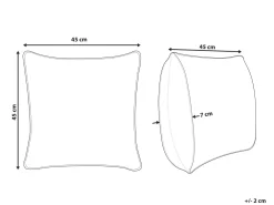 Sale Beliani Koristetyyny Beige/Valkoinen 45 X 45 Cm Agrimony