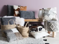 Hot Beliani Koristetyyny Harmaa Kohokuvioitu 45 X 45 Cm Melur