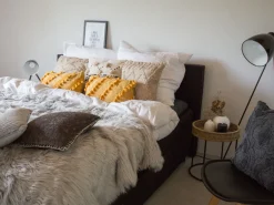 New Beliani Koristetyyny Harmaa Kohokuvioitu 45 X 45 Cm 2 Kpl Melur