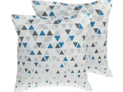 Tekstiilit<Beliani Koristetyyny Harmaa/Sininen 45 X 45 Cm 2 Kpl Cleome