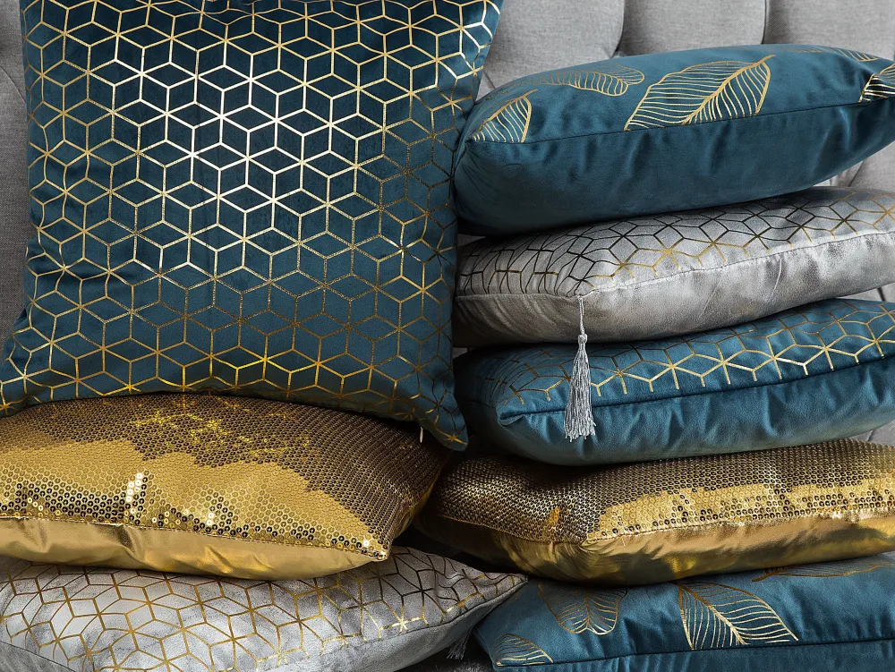 Tekstiilit<Beliani Koristetyyny Hopea 45 X 45 Cm 2 Kpl Camellia