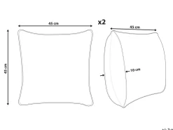 Discount Beliani Koristetyyny Juutti Monivarinen 45 X 45 Cm 2 Kpl Urpad