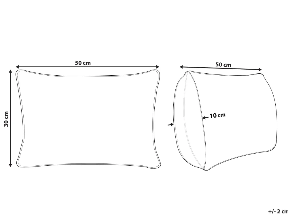 Tekstiilit<Beliani Koristetyyny Juutti Monivarinen 30 X 50 Saron