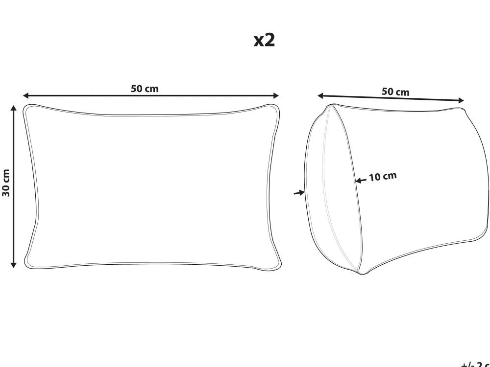 Cheap Beliani Koristetyyny Juutti Monivarinen 30 X 50 Cm 2 Kpl Pulicat