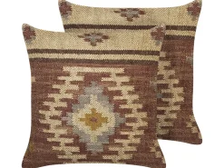 Tekstiilit<Beliani Koristetyyny Juutti Monivarinen 45 X 45 Cm 2 Kpl Beel