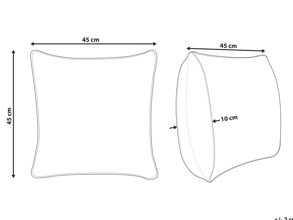 Tekstiilit<Beliani Koristetyyny Juutti Monivarinen 45 X 45 Cm Beel