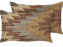 Store Beliani Koristetyyny Juutti Monivarinen 30 X 50 Cm 2 Kpl Deepor