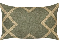 Tekstiilit<Beliani Koristetyyny Juutti Vihrea/Beige 30 X 50 Cm 2 Kpl Gopi