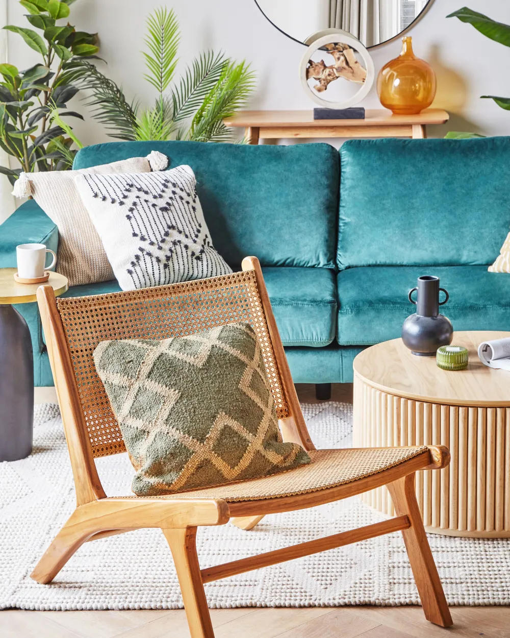 Cheap Beliani Koristetyyny Juutti Vihrea/Beige 45 X 45 Cm Gopi