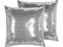 Tekstiilit<Beliani Koristetyyny Kangas Hopea 45 X 45 Cm 2 Kpl Aster