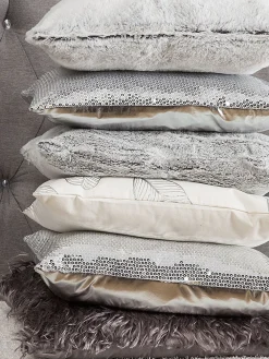 Tekstiilit<Beliani Koristetyyny Kangas Hopea 45 X 45 Cm 2 Kpl Aster