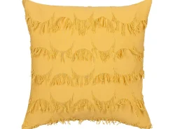 Tekstiilit<Beliani Koristetyyny Kangas Keltainen 45 X 45 Cm 2 Kpl Agastache