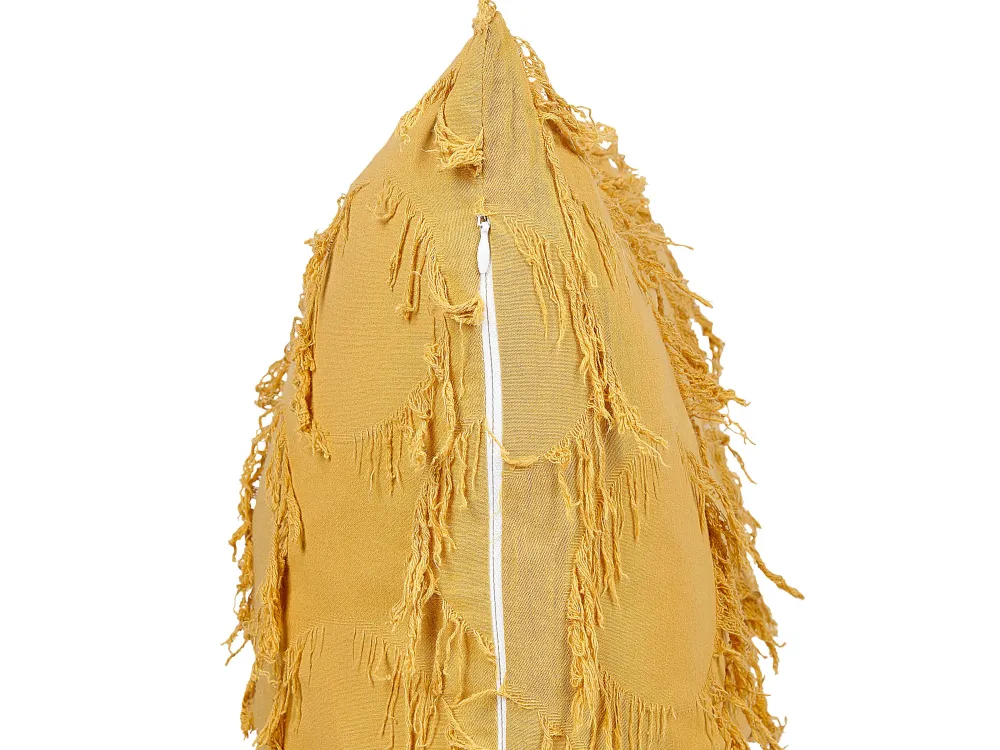 Tekstiilit<Beliani Koristetyyny Kangas Keltainen 45 X 45 Cm 2 Kpl Agastache