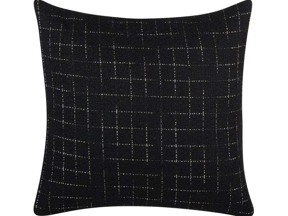 Fashion Beliani Koristetyyny Kangas Musta 45 X 45 Cm 2 Kpl Bellflower