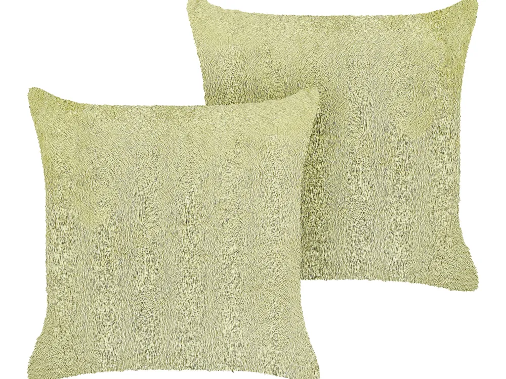 Tekstiilit<Beliani Koristetyyny Kangas Vaaleanvihrea 45 X 45 Cm 2 Kpl Pilea