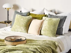 Tekstiilit<Beliani Koristetyyny Kangas Vaaleanvihrea 45 X 45 Cm 2 Kpl Pilea