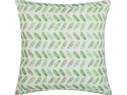 Cheap Beliani Koristetyyny Kangas Valkoinen/Vihrea 45 X 45 Cm 2 Kpl Prunus