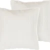 Flash Sale Beliani Koristetyyny Keinoturkis Valkoinen 45 X 45 Cm 2 Kpl Pumila