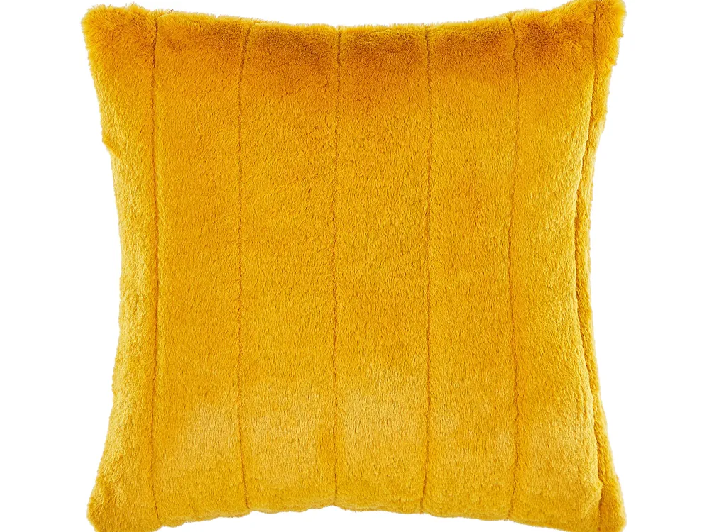 Tekstiilit<Beliani Koristetyyny Keinoturkis Keltainen 45 X 45 Cm 2 Kpl Pumila