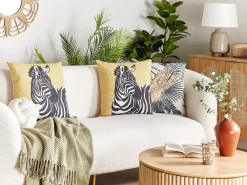 Lastenhuone<Beliani Koristetyyny Keltainen 45 X 45 Cm 2 Kpl Manketti