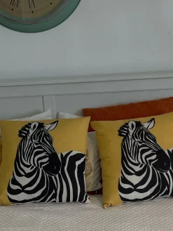 Lastenhuone<Beliani Koristetyyny Keltainen 45 X 45 Cm 2 Kpl Manketti