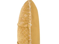 Outlet Beliani Koristetyyny Keltainen Kohokuvioitu 45 X 45 Cm 2 Kpl Kavalam