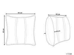Best Beliani Koristetyyny Keltainen Kohokuvioitu 45 X 45 Cm Kavalam
