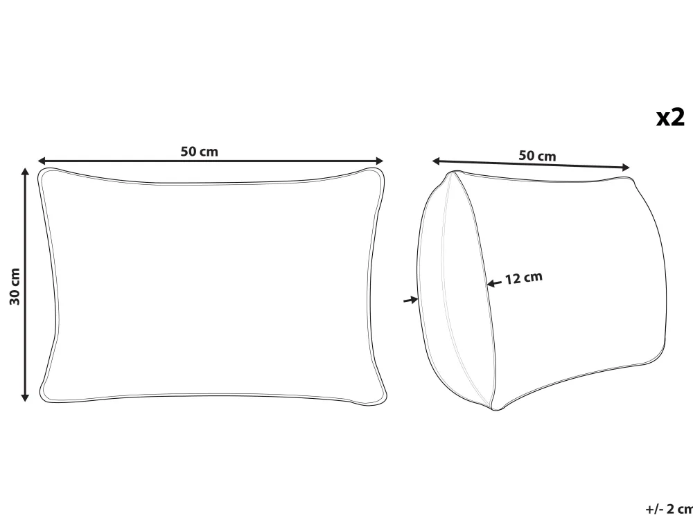 Cheap Beliani Koristetyyny Kohokuvio Harmaa 30 X 50 Cm 2 Kpl Motari