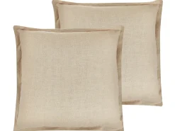 Tekstiilit<Beliani Koristetyyny 2Kpl 45 X 45 Cm Beige Guzmania