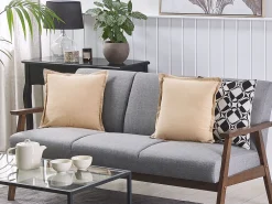 Tekstiilit<Beliani Koristetyyny 2Kpl 45 X 45 Cm Beige Guzmania