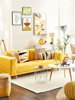 Tekstiilit<Beliani Koristetyyny 2Kpl 45 X 45 Cm Beige Guzmania