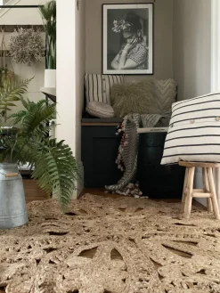 Tekstiilit<Beliani Koristetyyny 2Kpl 45 X 45 Cm Beige/Musta Cynara