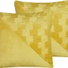 Tekstiilit<Beliani Koristetyyny 2Kpl 45 X 45 Cm Keltainen Origanum