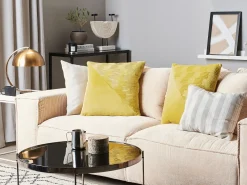 Tekstiilit<Beliani Koristetyyny 2Kpl 45 X 45 Cm Keltainen Origanum