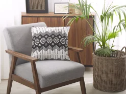 Hot Beliani Koristetyyny 2Kpl 45 X 45 Cm Mustavalkoinen Cardak