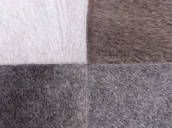 Tekstiilit<Beliani Koristetyyny Lehmannahka Harmaa Tilkkukuvio 45 X 45 Cm 2 Kpl Nellad