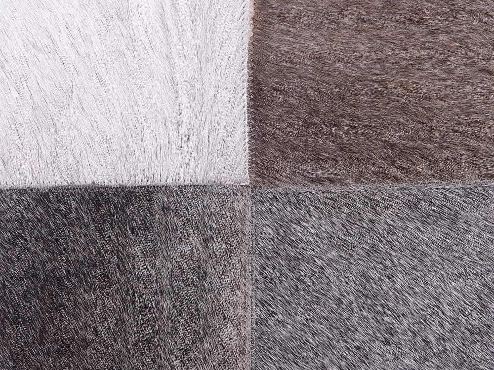 Tekstiilit<Beliani Koristetyyny Lehmannahka Harmaa Tilkkukuvio 45 X 45 Cm 2 Kpl Nellad