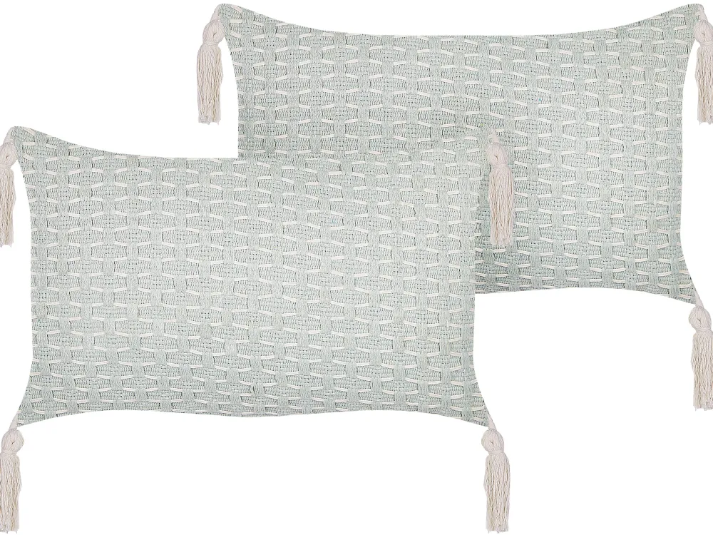 Tekstiilit<Beliani Koristetyyny Mintunvihrea 45 X 25 Cm 2 Kpl Hakone