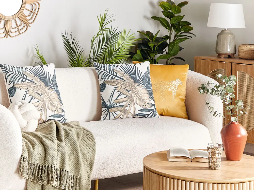 Tekstiilit<Beliani Koristetyyny Monivarinen 45 X 45 Cm 2 Kpl Tagetes