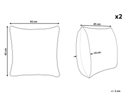 Discount Beliani Koristetyyny Monivarinen 45 X 45 Cm Koodal