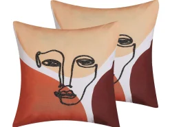 Tekstiilit<Beliani Koristetyyny Monivarinen Kirjailtu 45 X 45 Cm 2 Kpl Rudbekia