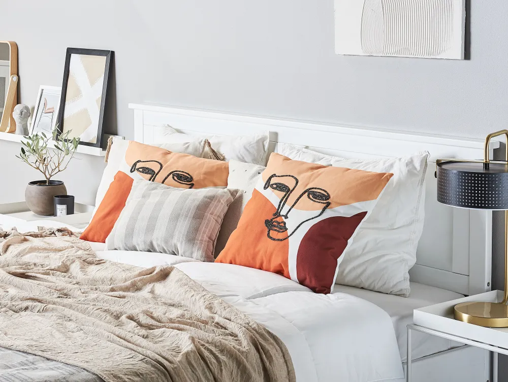 Tekstiilit<Beliani Koristetyyny Monivarinen Kirjailtu 45 X 45 Cm 2 Kpl Rudbekia