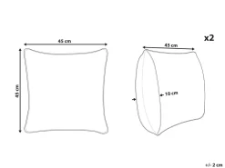 Tekstiilit<Beliani Koristetyyny Monivarinen 45 X 45 Cm 2 Kpl Sesbania